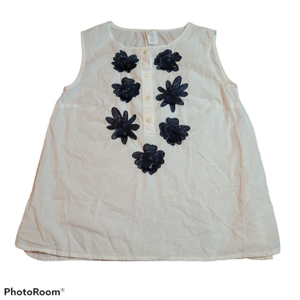 CrewCuts tank top with embellished flowers, 12